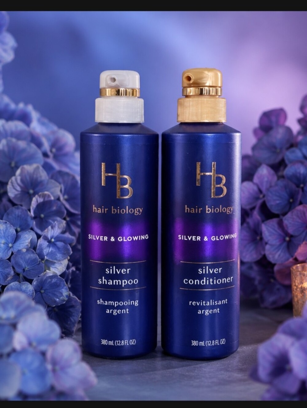 Hair Biology Silver & Glowing Silver Shampoo & Conditioner
